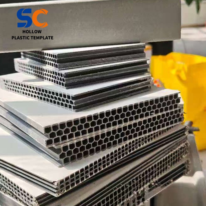 Hollow plastic formwork
