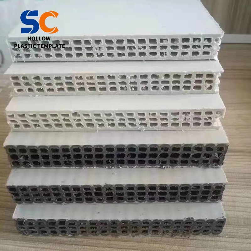 Hollow plastic formwork